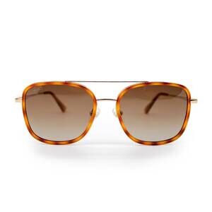 NEW WMP EYEWEAR gia women's square frame sunglasses in sunset tortoise / gradien